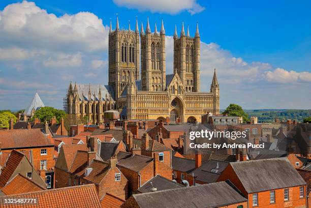 lincoln cathedral, lincolnshire, united kingdom - lincoln lincolnshire stock pictures, royalty-free photos & images