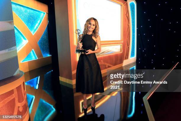 In this image released on June 25, Giada De Laurentiis poses during the 48th Annual Daytime Emmy Awards broadcast on June 25, 2021.