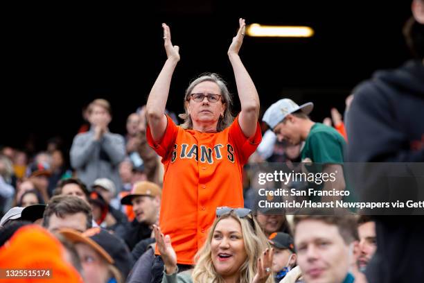 June 25: Fans watch the MLB game between the San Francisco Giants and Oakland Athletics at Oracle Park, Friday, June 25 in San Francisco, Calif. It's...