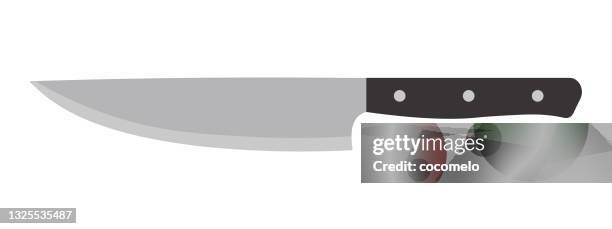 kitchen knife. - butcher knife isolated stock illustrations