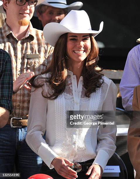 Catherine, Duchess of Cambridge attend the Calgary Stampede Parade on day 9 of the Royal couple's tour of North America on July 8, 2011 in Calgary,...