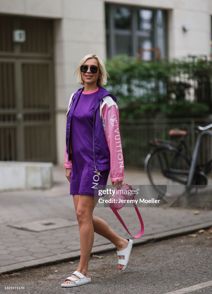 Verena Kerth wearing a full Louis Vuitton look and white Proenza  Nachrichtenfoto - Getty Images