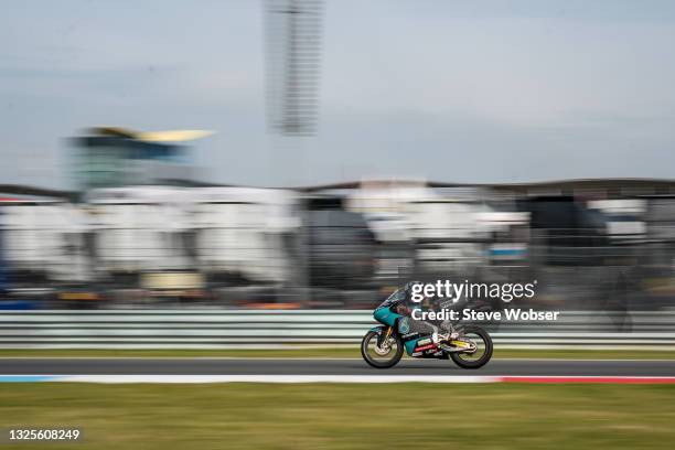 Moto3 rider John Mcphee of Great Britain and Petronas Sprinta Racing rides during the MotoGP qualifying session at TT Circuit Assen on June 26, 2021...