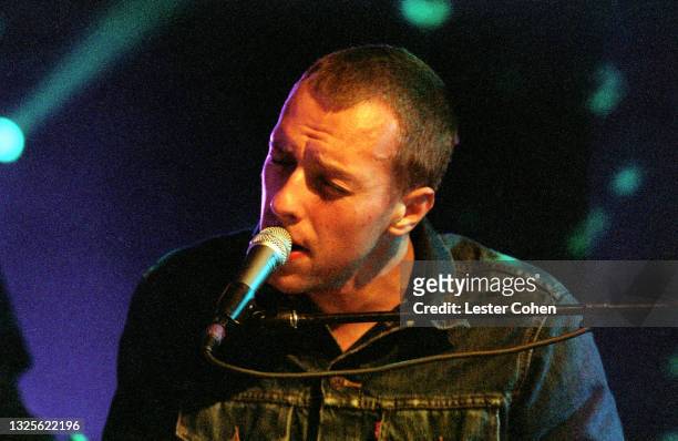 English singer, songwriter, multi-instrumentalist, record producer, and philanthropist Chris Martin of the British alternative rock band Coldplay...