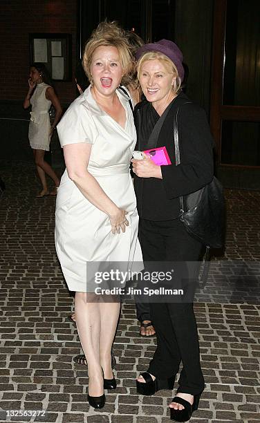 Caroline Rhea and Deborra-Lee Furness attend the Cinema Society with Ivanka Trump Jewelry & Diane Von Furstenberg screening of ""Snow Flower And The...