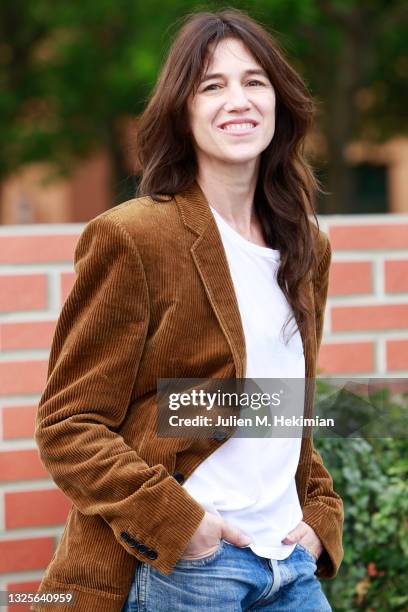 French actress Charlotte Gainsbourg attends "The Art Of Marvel" Disney's Hotel New York opening on June 26, 2021 in Paris, France.