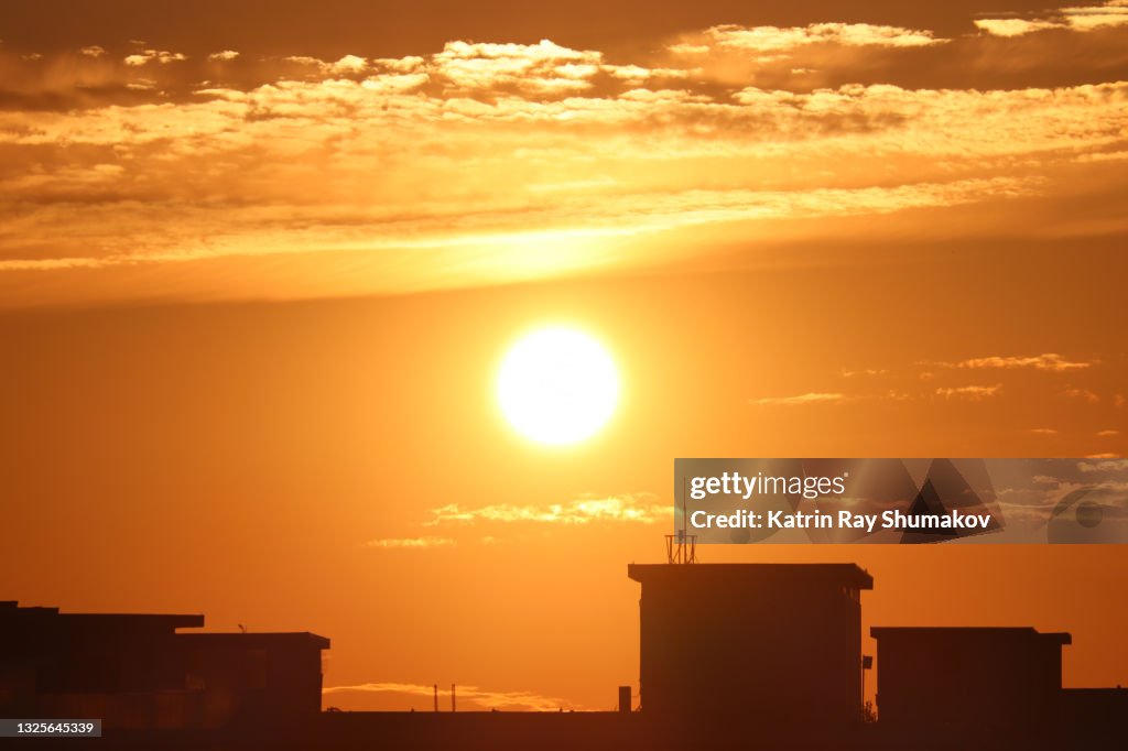 Golden Sunrise Above The City
