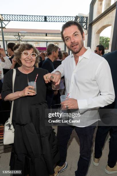 Caroline Bourgeois and Anri Sala attend the Opening of the Luma Foundation on June 26, 2021 in Arles, France.