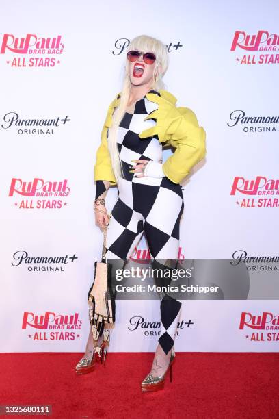 Kylie Sonique Love attends Paramount+ & RuPaul's Drag Race All Stars Cast Celebrate The S6 Premiere At Drive n' Drag at Randall’s Island Park on June...