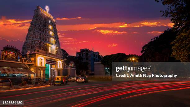 subramanya swamy temple at sajjan rao circle - bangalore cityscape stock pictures, royalty-free photos & images