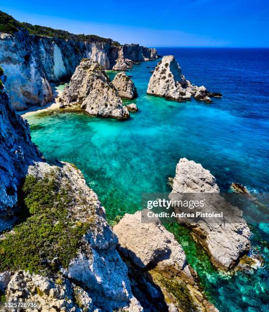 isole tremiti coastline, adriatic sea, italy - isole tremiti stock pictures, royalty-free photos & images