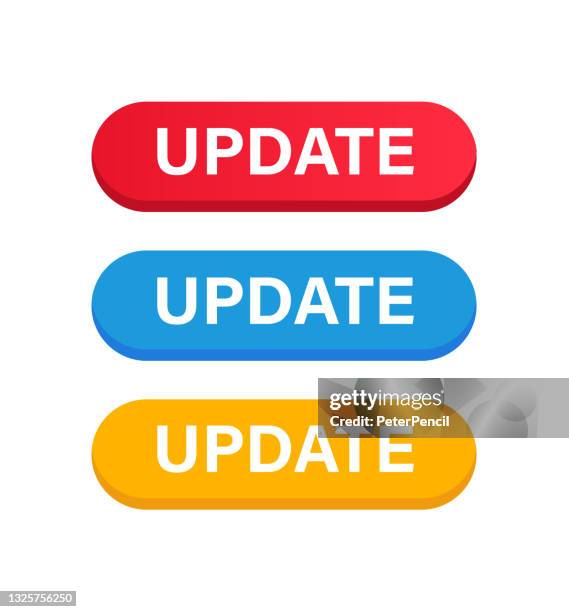 update button color set. vector stock illustration - computer mouse white background stock illustrations