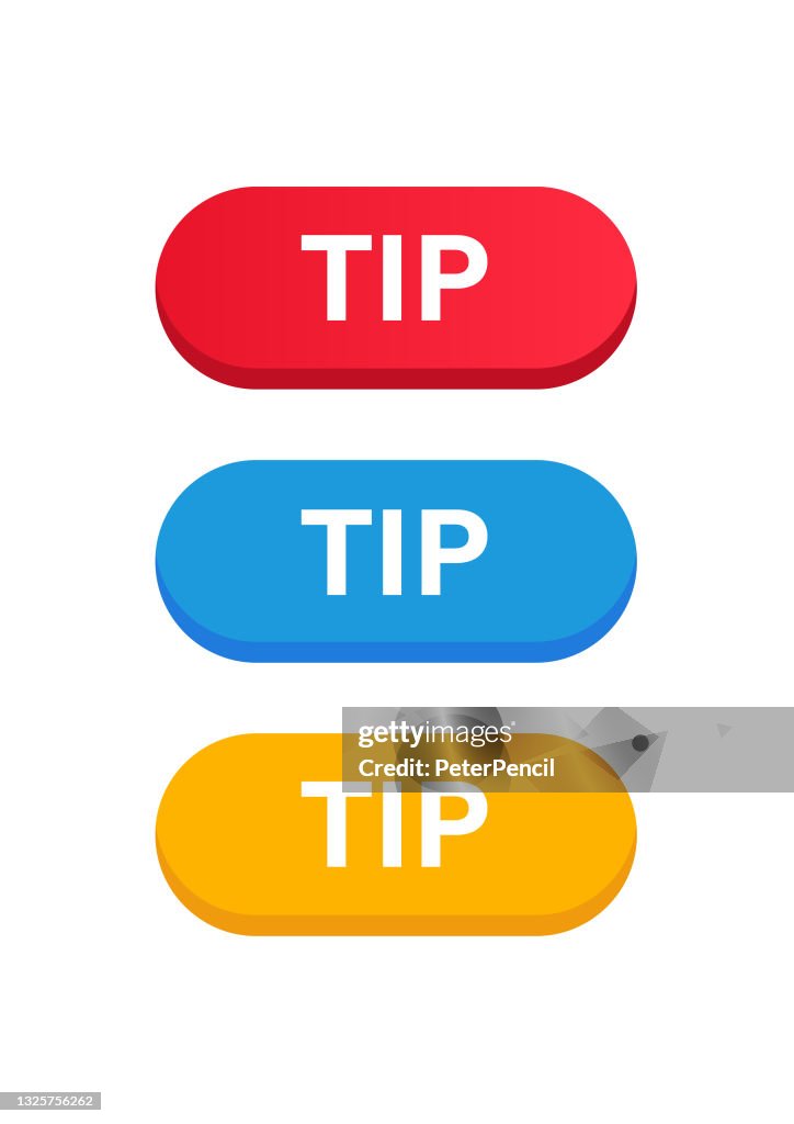Tip Button Color Set Vector Stock Illustration High-Res Vector Graphic ...