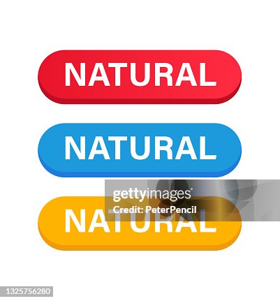 Natural Button Color Set Vector Stock Illustration High-Res Vector ...