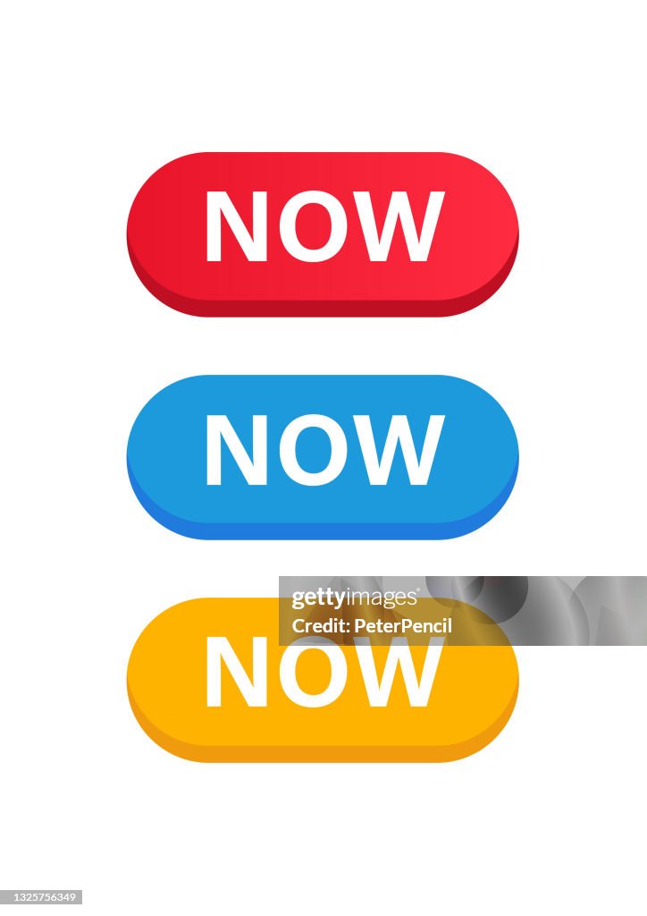 But Now Button Now Button Color Set Vector Stock Illustration High-Res Vector Graphic ...