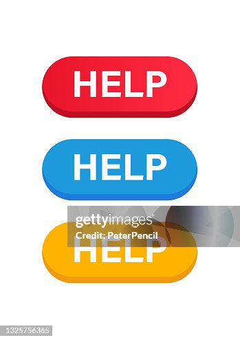 Help Button Style Help Button Color Set Vector Stock Illustration High-Res Vector Graphic ...