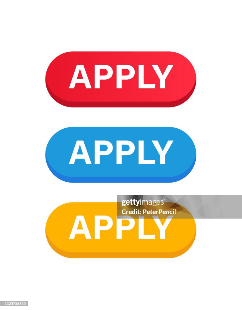 Apply Button Vector Apply Button Color Set Vector Stock Illustration High-Res Vector ...