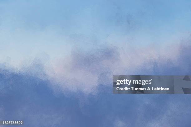 abstract airy light blue oil painting background with brush strokes. - light blue abstract stock pictures, royalty-free photos & images