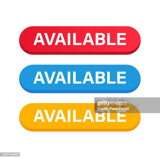 available button color set. vector stock illustration - rounded rectangle button stock illustrations