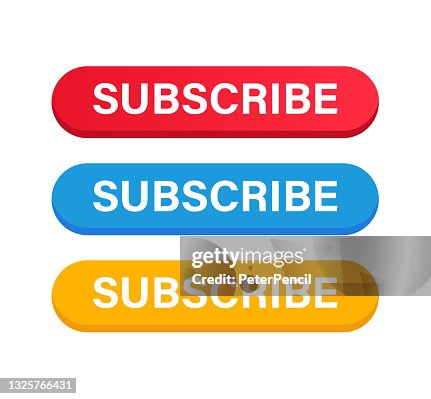 Subscribe Button Color Subscribe Button Color Set Vector Stock Illustration High-Res Vector ...