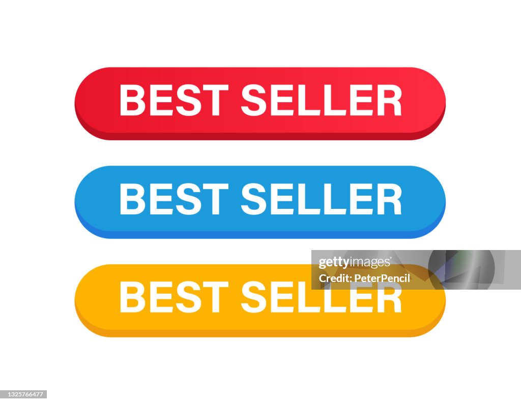 Buy Button Good Vipcolor Best Seller Button Color Set Vector Stock Illustration High-Res Vector ...