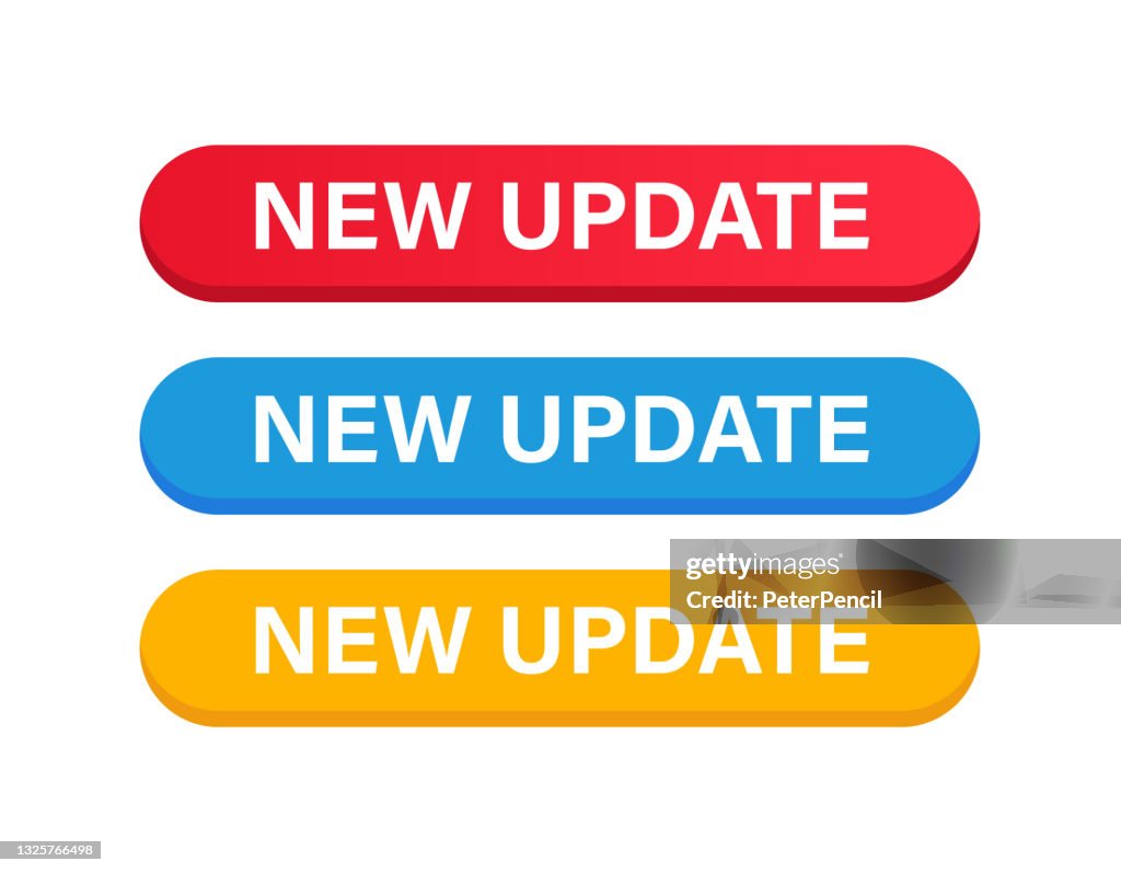 Update Button Vector New Update Button Color Set Vector Stock Illustration High-Res Vector ...