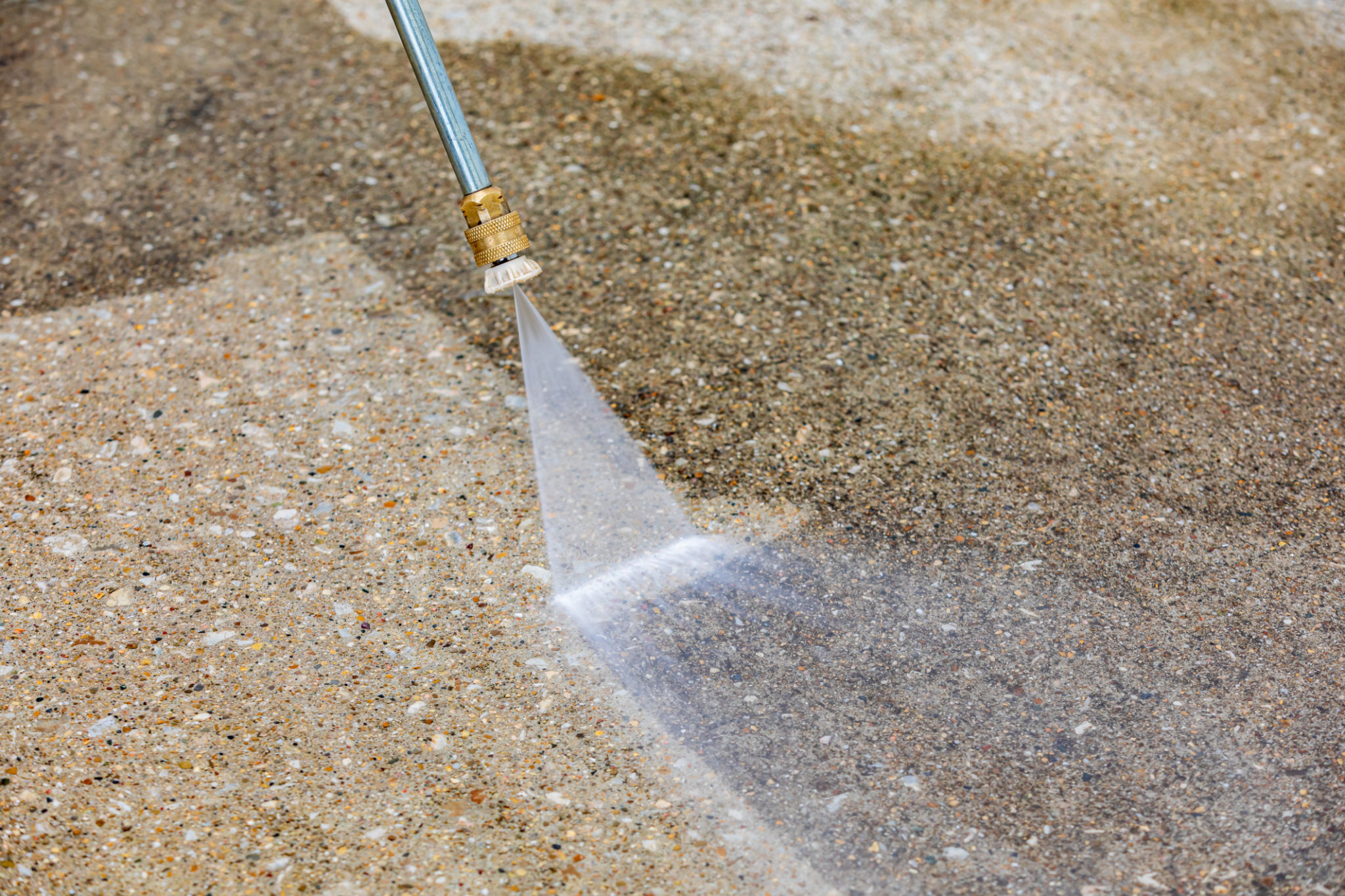 cleaning concrete