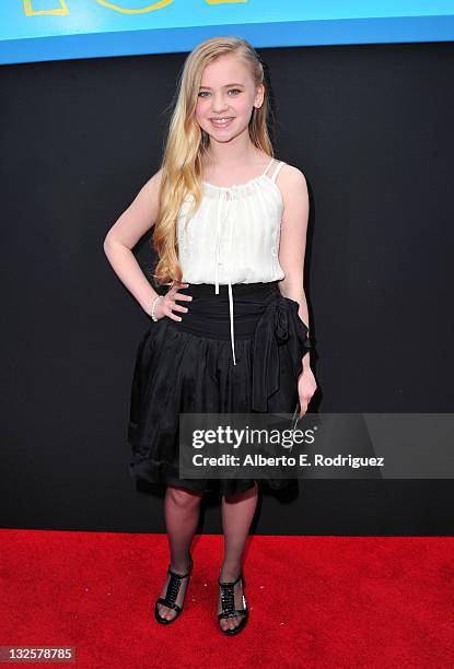 Actress Sierra McCormick arrives at Walt Disney Pictures Presents The Premiere Of "PROM" at El Capitan Theatre on April 21, 2011 in Los Angeles,...