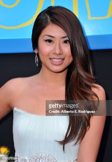 Actress Yin Chang arrives at Walt Disney Pictures Presents The Premiere Of "PROM" at El Capitan Theatre on April 21, 2011 in Los Angeles, California.