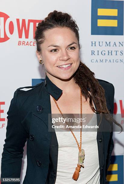 Television personality Whitney Mixter arrives at Showtime's "The Real L Word Season 2" premiere party at East West Lounge on June 1, 2011 in West...