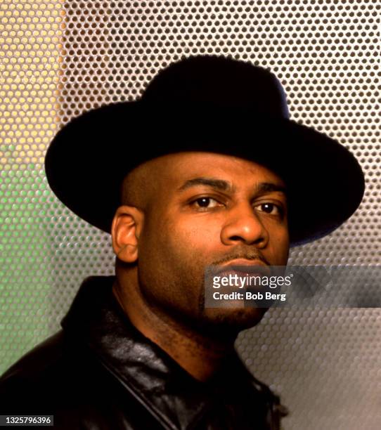 American musician and DJ Jason Mizell , of the American hip-hop group Run-D.M.C., poses for a portrait circa May, 1999 in Los Angeles, California.