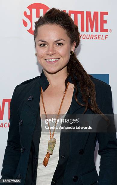 Television personality Whitney Mixter arrives at Showtime's "The Real L Word Season 2" premiere party at East West Lounge on June 1, 2011 in West...