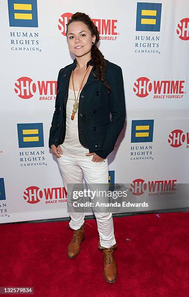 Television personality Whitney Mixter arrives at Showtime's "The Real L Word Season 2" premiere party at East West Lounge on June 1, 2011 in West...