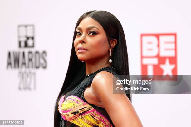 Taraji P. Henson attends the BET Awards 2021 at Microsoft Theater on June 27, 2021 in Los Angeles, California.