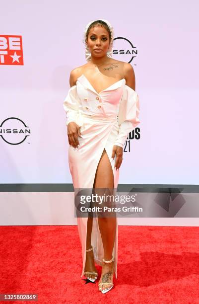 Eva Marcille attends the BET Awards 2021 at Microsoft Theater on June 27, 2021 in Los Angeles, California.