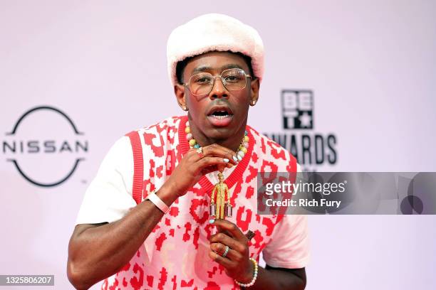 Tyler, the Creator attends the BET Awards 2021 at Microsoft Theater on June 27, 2021 in Los Angeles, California.