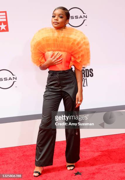 Marsai Martin attends the BET Awards 2021 at Microsoft Theater on June 27, 2021 in Los Angeles, California.