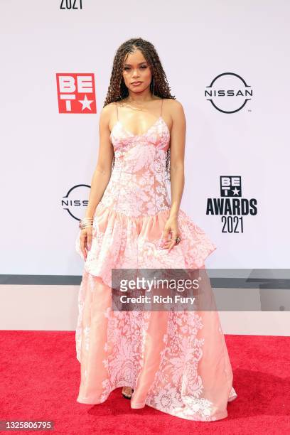 Andra Day attends the BET Awards 2021 at Microsoft Theater on June 27, 2021 in Los Angeles, California.