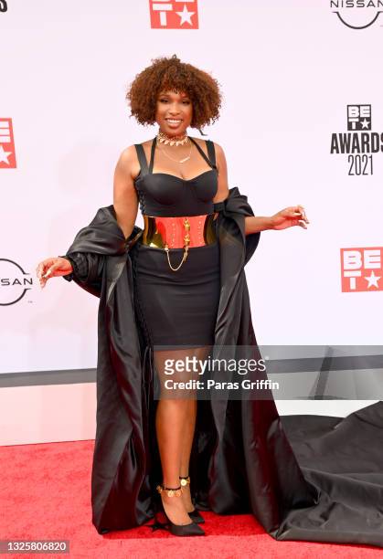 Jennifer Hudson attends the BET Awards 2021 at Microsoft Theater on June 27, 2021 in Los Angeles, California.