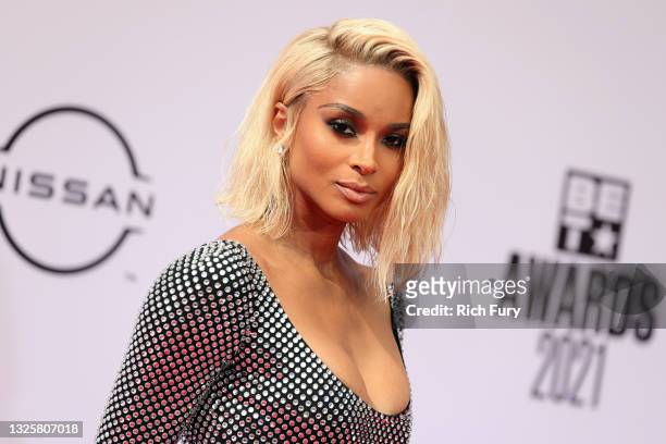 Ciara attends the BET Awards 2021 at Microsoft Theater on June 27, 2021 in Los Angeles, California.
