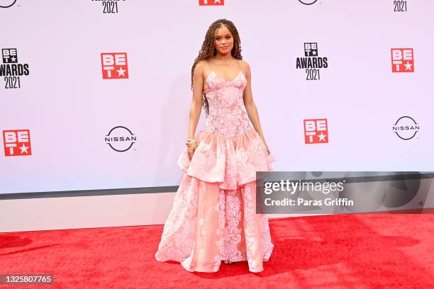 Andra Day attends the BET Awards 2021 at Microsoft Theater on June 27, 2021 in Los Angeles, California.