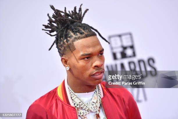 Lil Baby attends the BET Awards 2021 at Microsoft Theater on June 27, 2021 in Los Angeles, California.