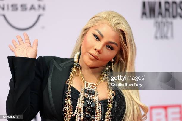 Lil' Kim attends the BET Awards 2021 at Microsoft Theater on June 27, 2021 in Los Angeles, California.