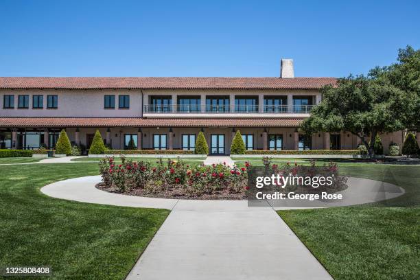 The outside grounds of the Ronald Reagan Presidential Library are viewed on June 26 in Simi Valley, California. After being closed to the public for...
