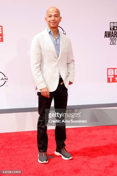 President of BET Networks Scott M. Mills attends the BET Awards 2021 at Microsoft Theater on June 27, 2021 in Los Angeles, California.