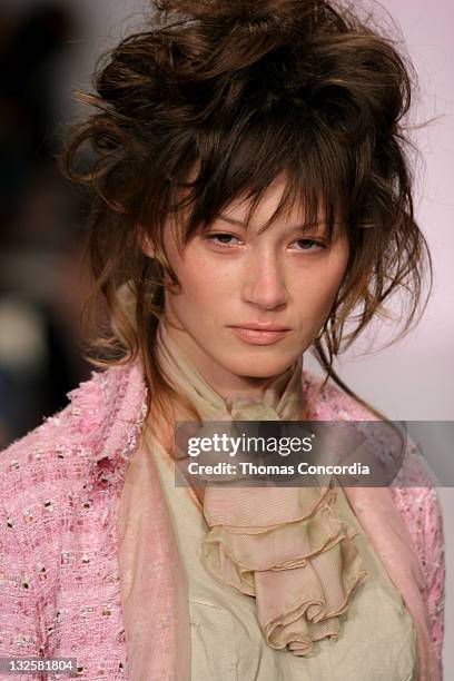 Model wearing Paul Hardy Spring 2005 Collection during Mercedes-Benz Spring 2005 Fashion Week at Smashbox Studios - Paul Hardy - Runway at Smashbox...