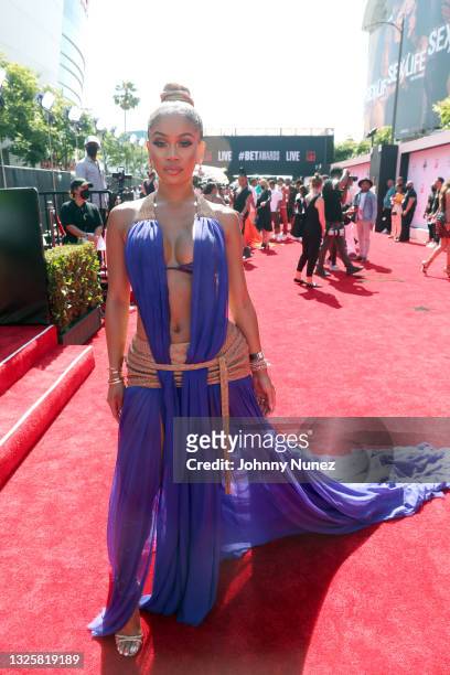 Saweetie attends the BET Awards 2021 at Microsoft Theater on June 27, 2021 in Los Angeles, California.
