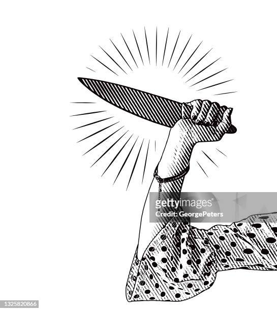 ナイフ殺人 - stab点のイラスト素材／クリップアート素材／マンガ素材／アイコン素材