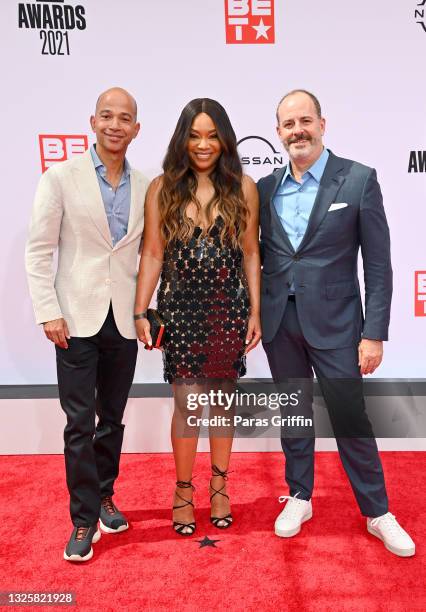 President of BET Networks Scott M. Mills, Executive Vice President of Specials, Music Programming & Music Strategy for BET Constance M. Orlando, and...