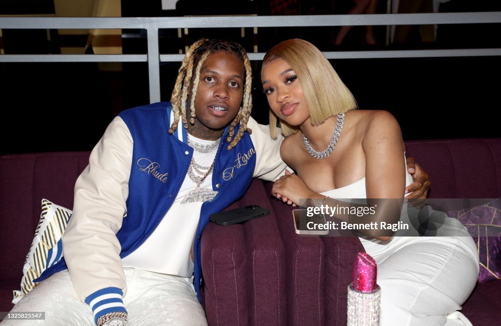 Lil Durk and India Royale attend the BET Awards 2021 at Microsoft